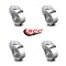 Service Caster 3 Inch Semi Steel Wheel Swivel Bolt Hole Caster Set SCC-BH20S315-SSR-4 - alternate 4